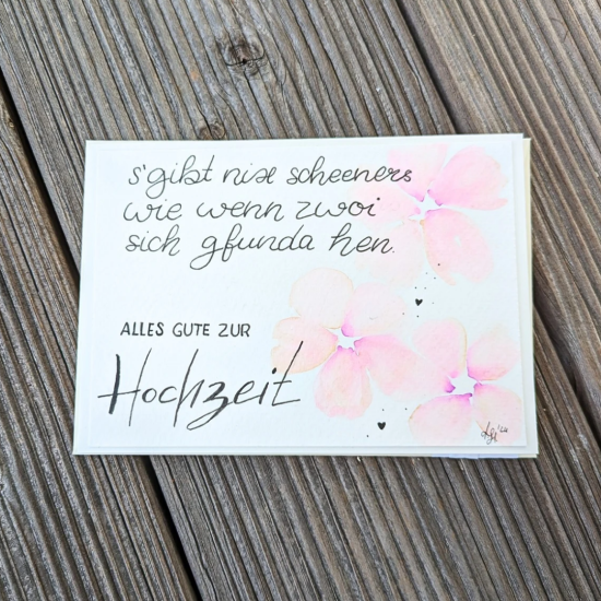handbemalte Grußkarte